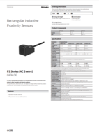 PS SERIES (AC 2-WIRE): RECTANGULAR INDUCTIVE PROXIMITY SENSORS